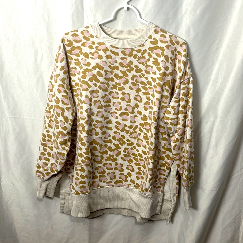 Aerie small crew neck sweatshirt animal print